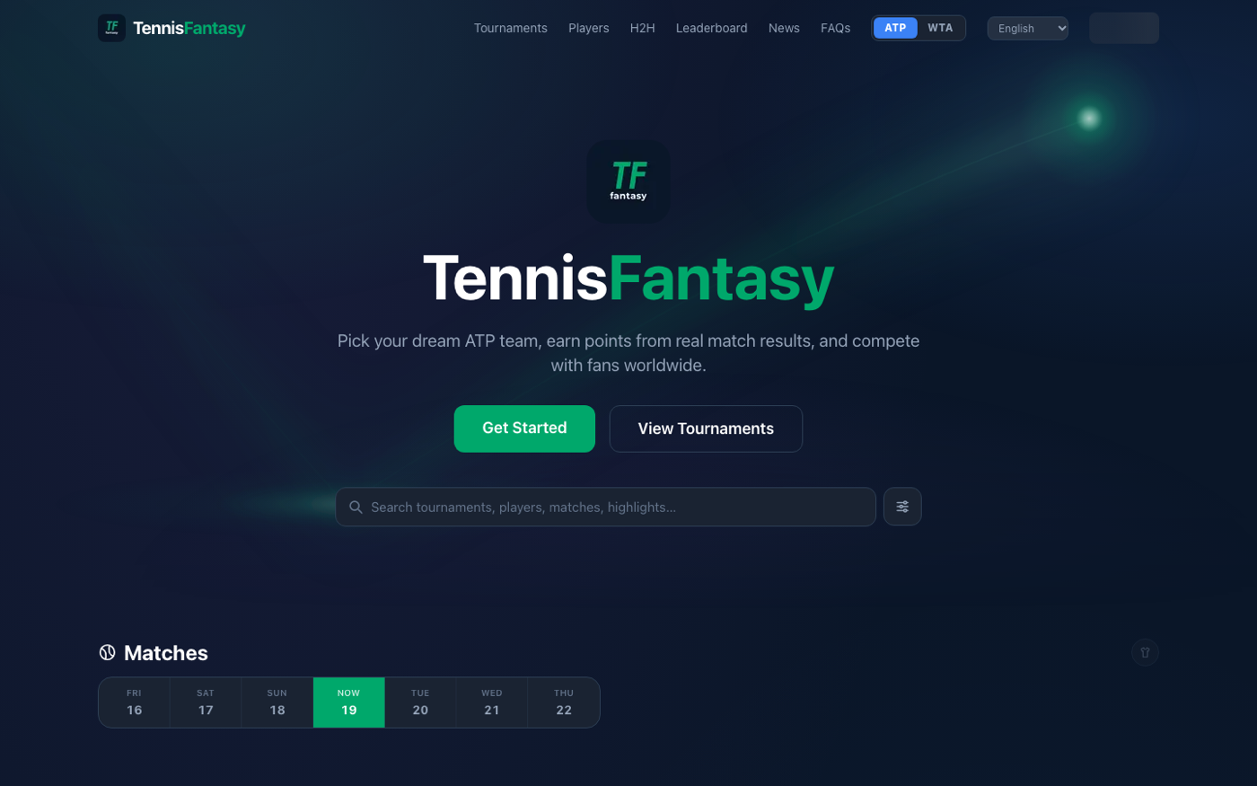 Tennis Fantasy web